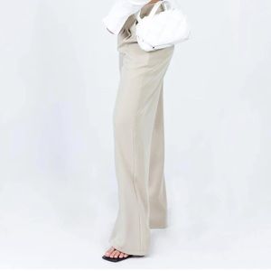 Princess Polly Cream Wide-Leg Pants